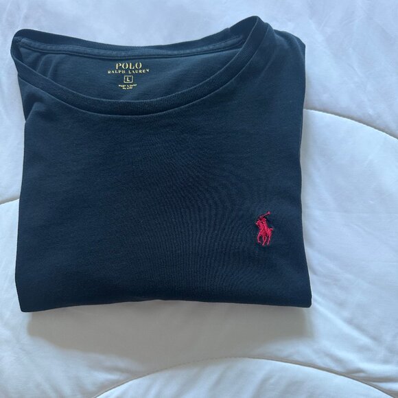 Polo by Ralph Lauren Black Tee with Red Logo - Picture 5 of 6